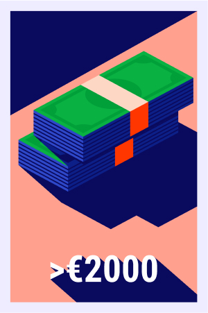 Make deposits over €2,000