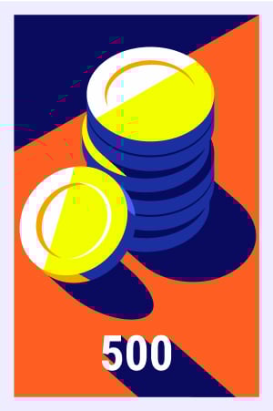 Accumulate 500 coins