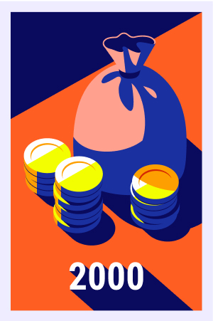 Accumulate 2000 coins