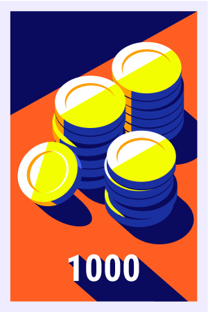 Accumulate 1000 coins